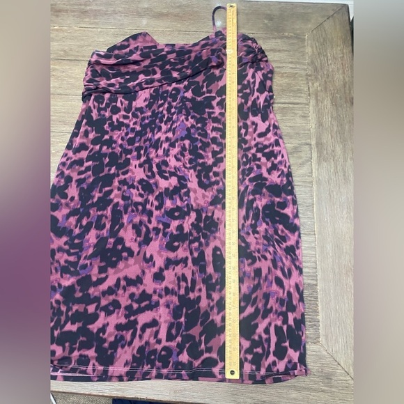 BOLD ELEMENTS  Purple Black Burgundy Animal Print Dress XXL  Drape Bust
NWOT - Picture 7 of 9